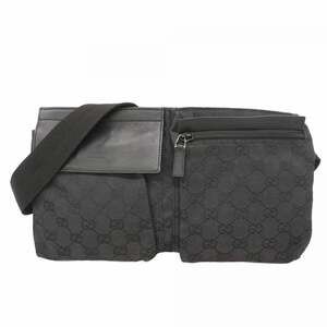 Gucci GG Canvas Waist Bag 28566 Black for Men and Women